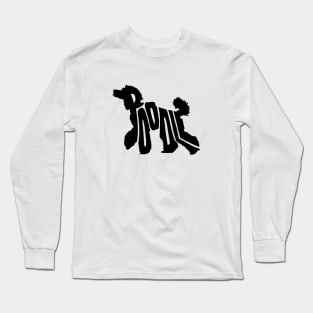 Poodle Black Long Sleeve T-Shirt